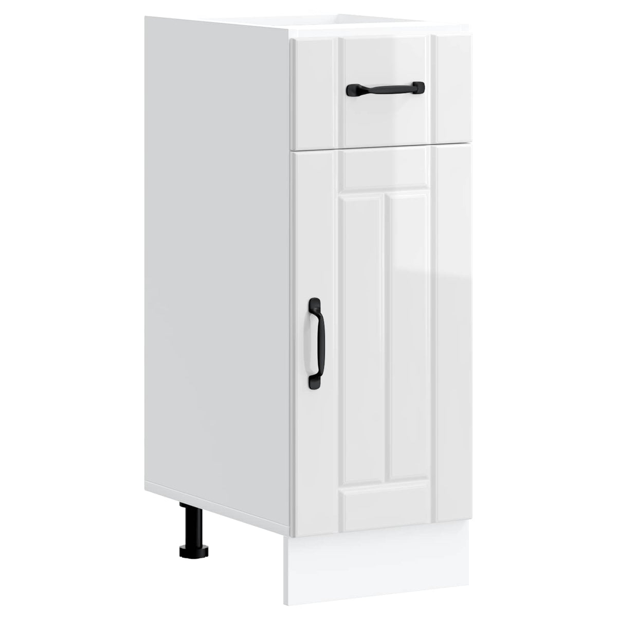 Kitchen Base Cabinet "Lucca" High Gloss White Engineered Wood