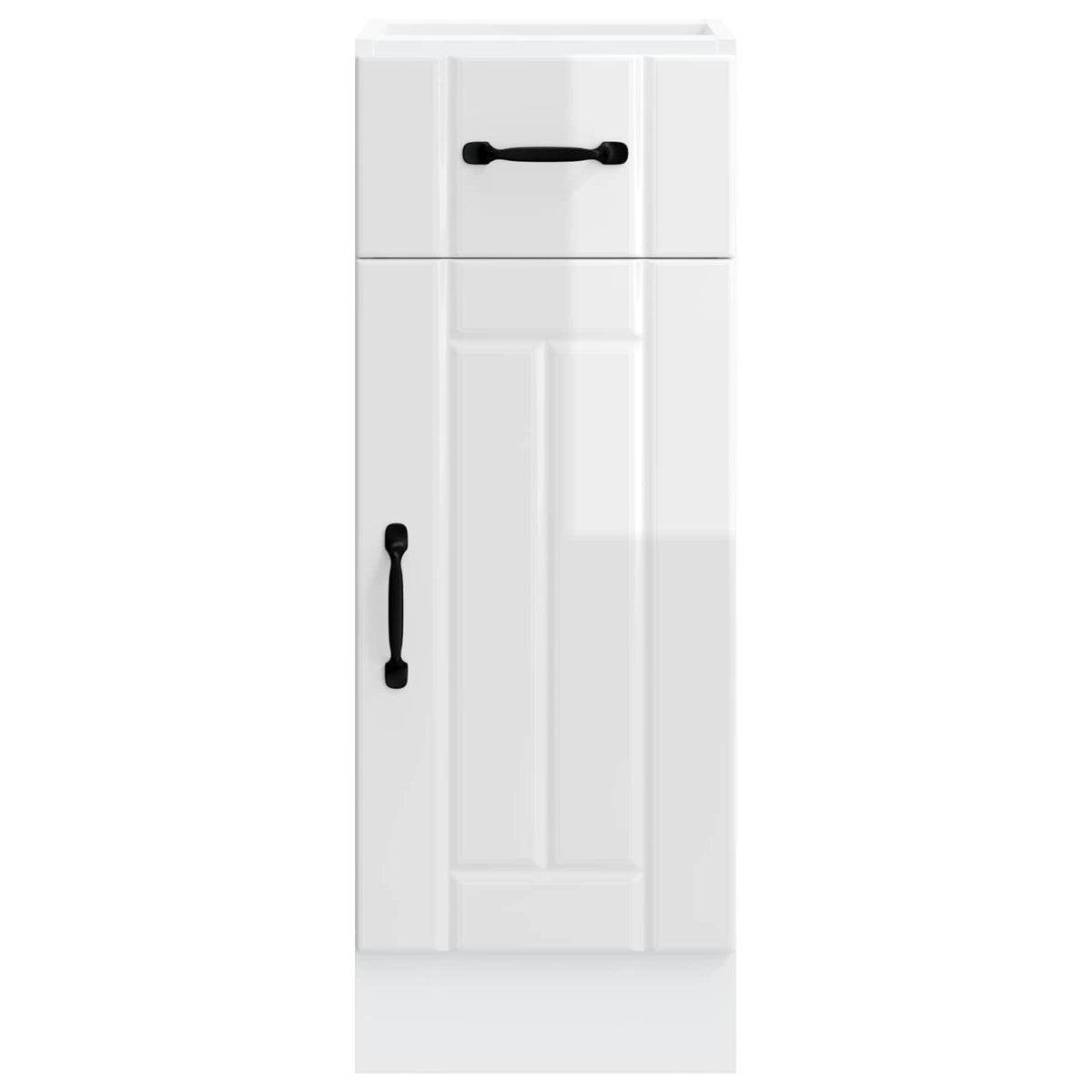 Kitchen Base Cabinet "Lucca" High Gloss White Engineered Wood
