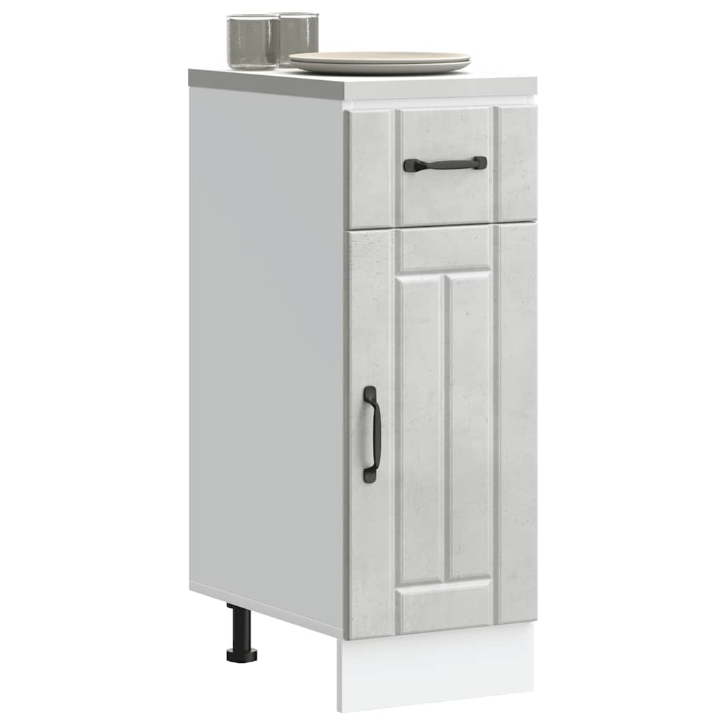 vidaXL Kitchen Base Cabinet Lucca Concrete Grey Engineered Wood