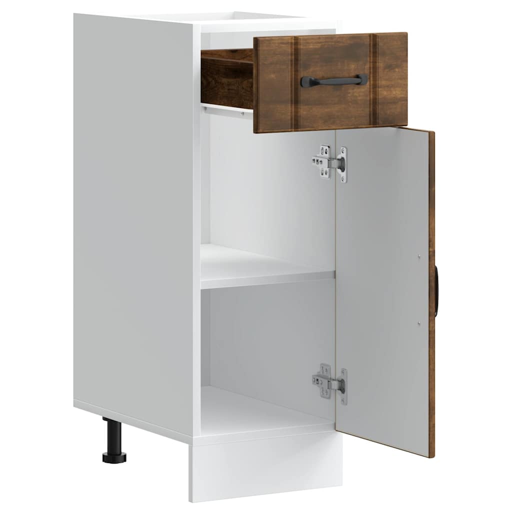 Kitchen Base Cabinet "Lucca" Smoked Oak Engineered Wood
