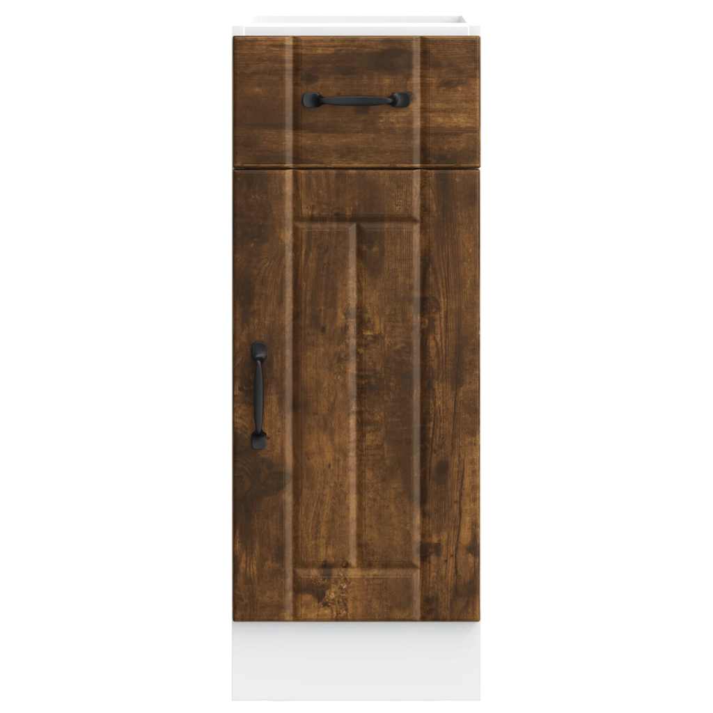 Kitchen Base Cabinet "Lucca" Smoked Oak Engineered Wood