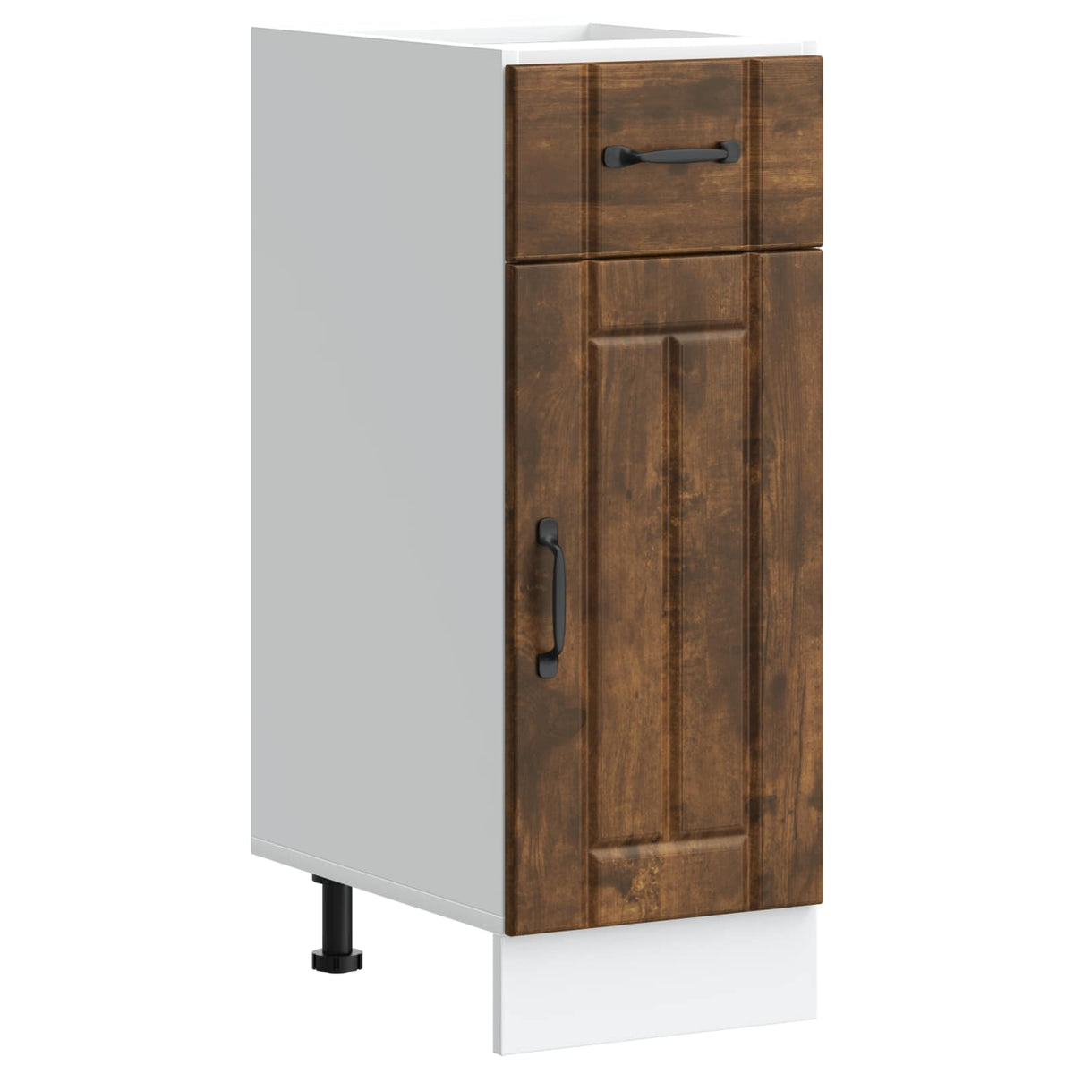 Kitchen Base Cabinet "Lucca" Smoked Oak Engineered Wood