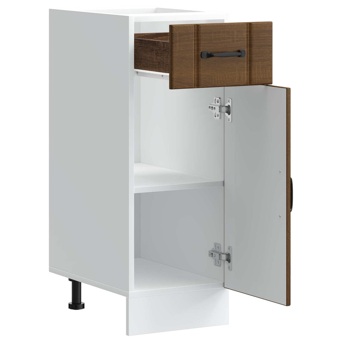 Kitchen Base Cabinet "Lucca" Brown Oak Engineered Wood