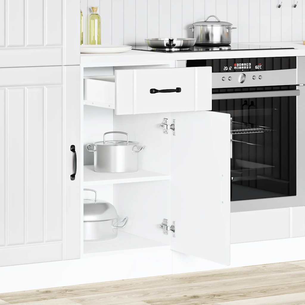 vidaXL Kitchen Base Cabinet Lucca White Engineered Wood