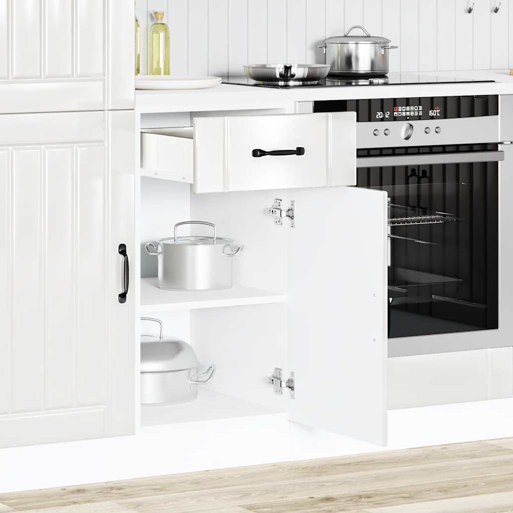 vidaXL Kitchen Base Cabinet Lucca High Gloss White Engineered Wood