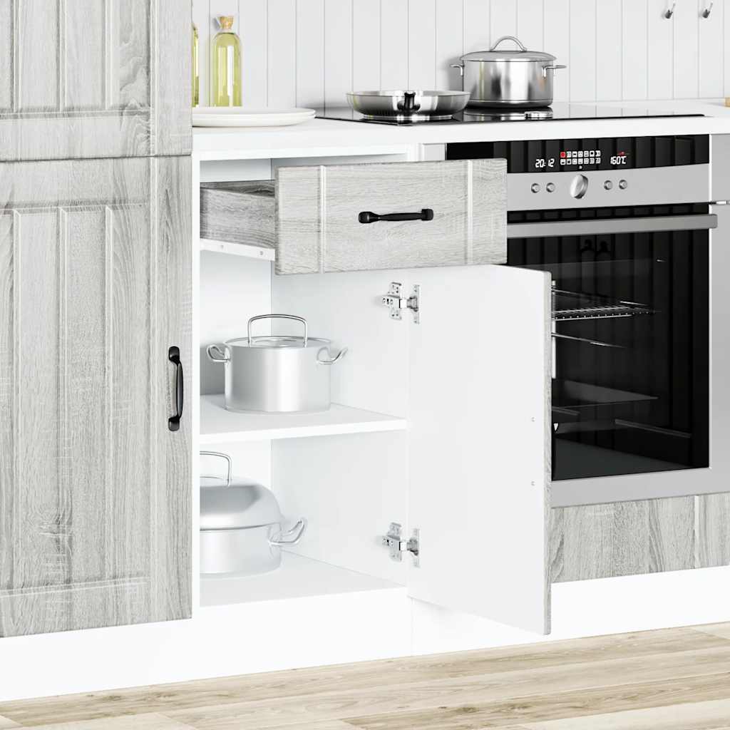 vidaXL Kitchen Base Cabinet Lucca Grey Sonoma Engineered Wood