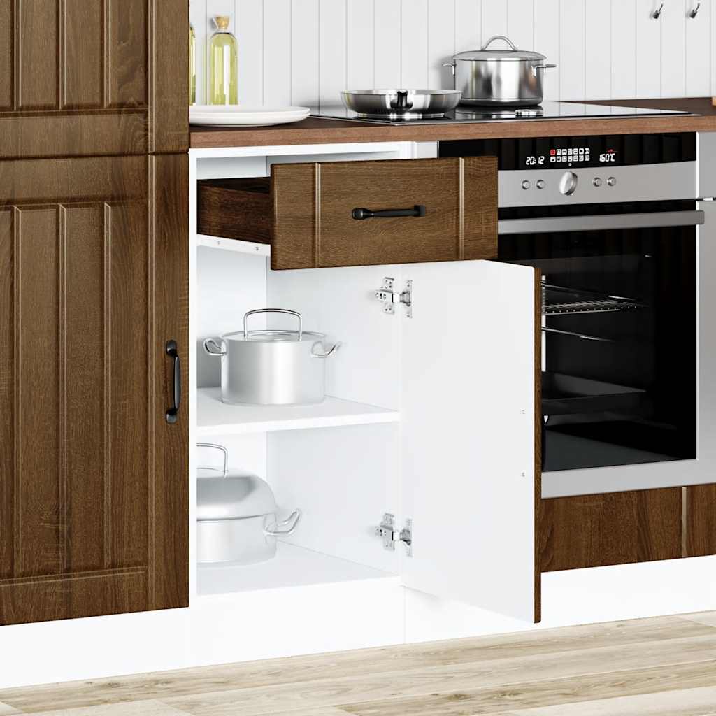 vidaXL Kitchen Base Cabinet Lucca Brown Oak Engineered Wood