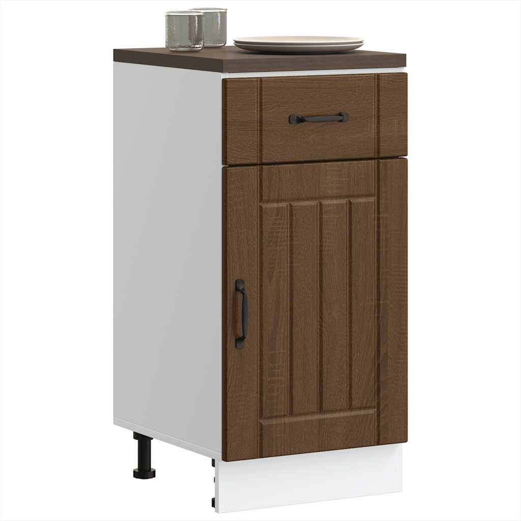 vidaXL Kitchen Base Cabinet Lucca Brown Oak Engineered Wood