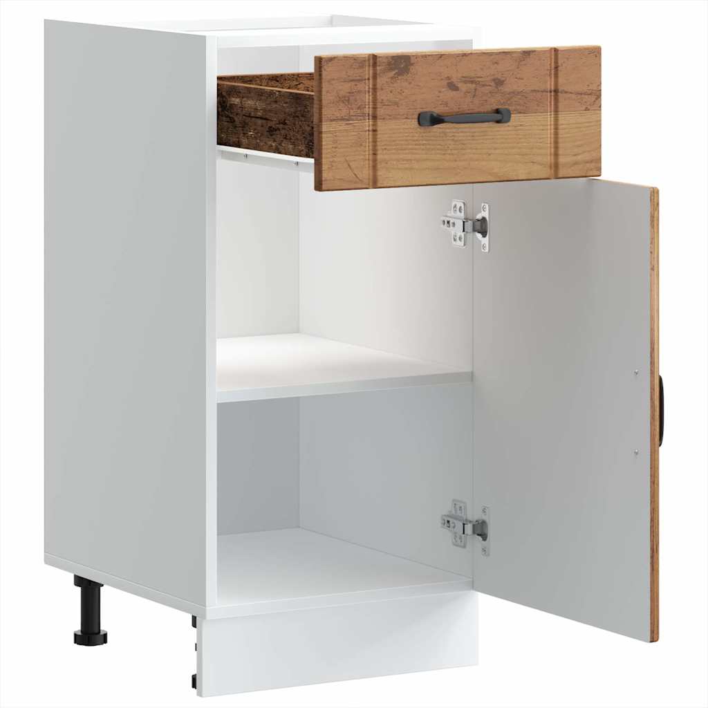 Kitchen Base Cabinet "Lucca" Old Wood Engineered Wood
