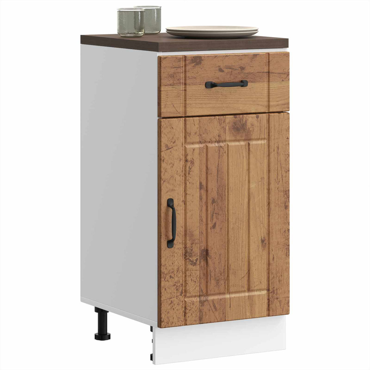 Kitchen Base Cabinet "Lucca" Old Wood Engineered Wood