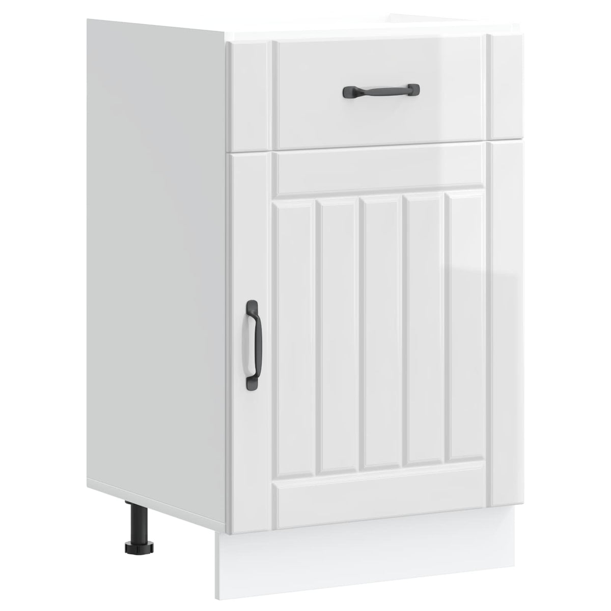 Kitchen Base Cabinet "Lucca" High Gloss White Engineered Wood