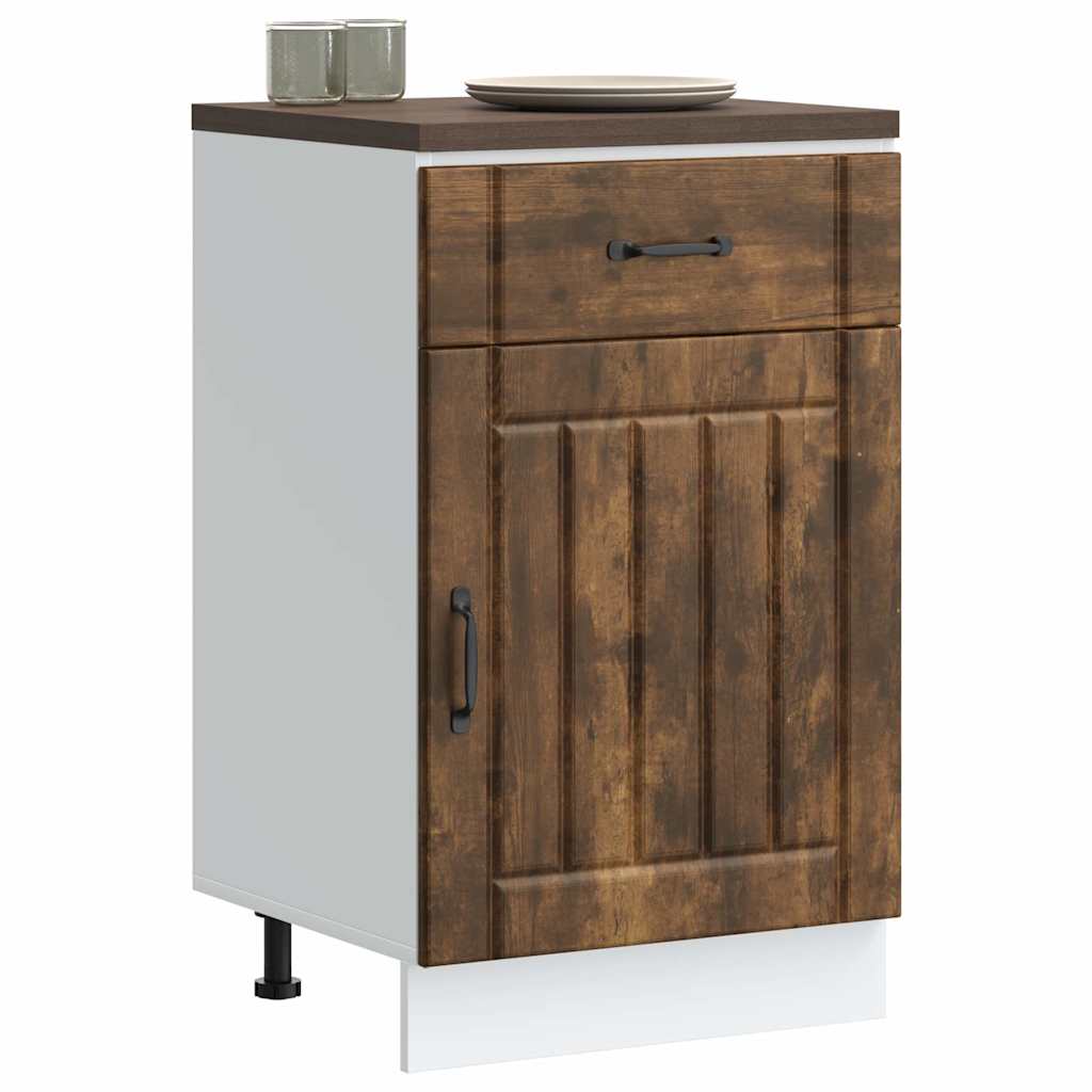 vidaXL Kitchen Base Cabinet Lucca Smoked Oak Engineered Wood