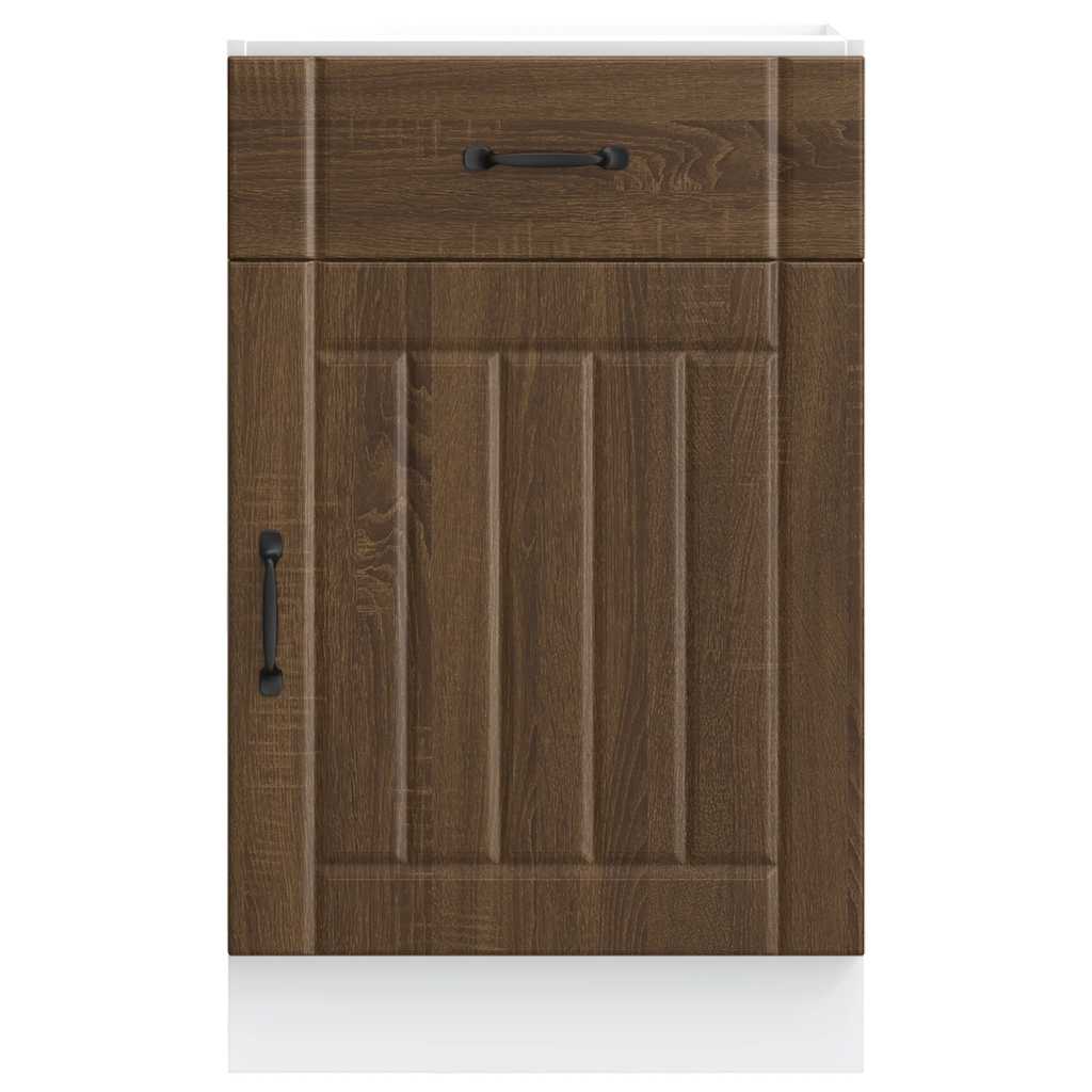 vidaXL Kitchen Base Cabinet Lucca Brown Oak Engineered Wood