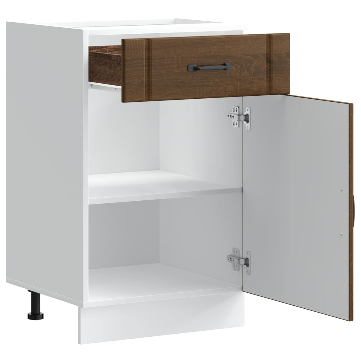 Kitchen Base Cabinet "Lucca" Brown Oak Engineered Wood