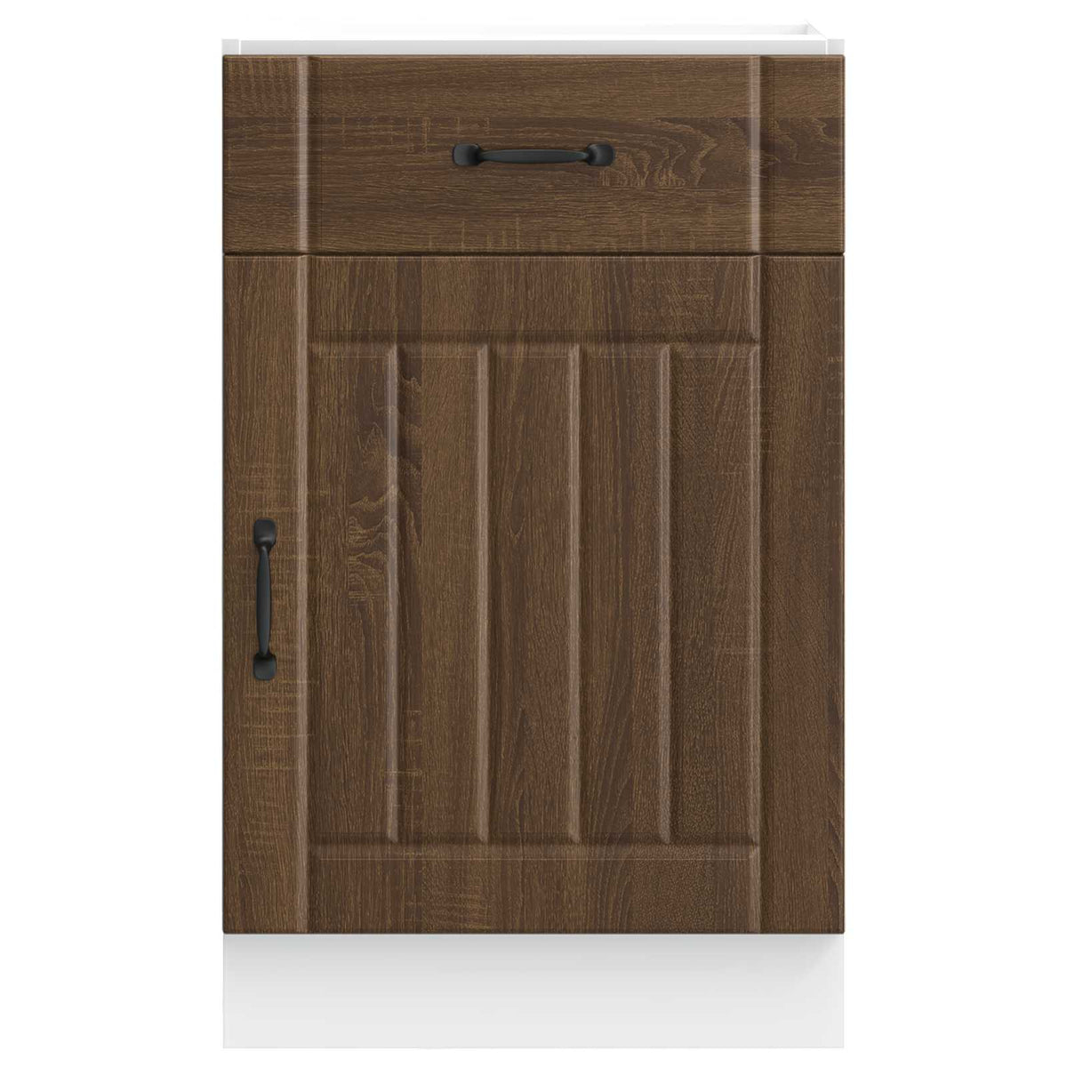 Kitchen Base Cabinet "Lucca" Brown Oak Engineered Wood