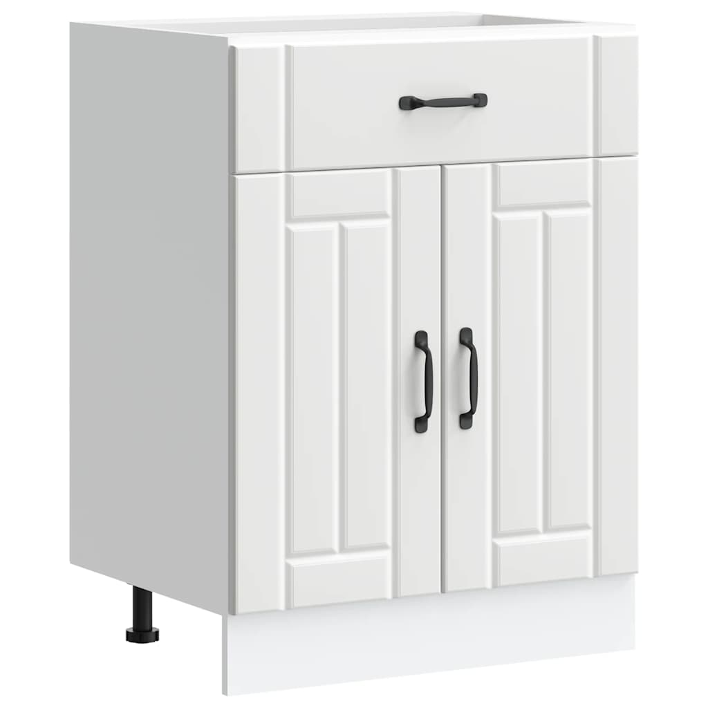 Kitchen Base Cabinet "Lucca" White Engineered Wood