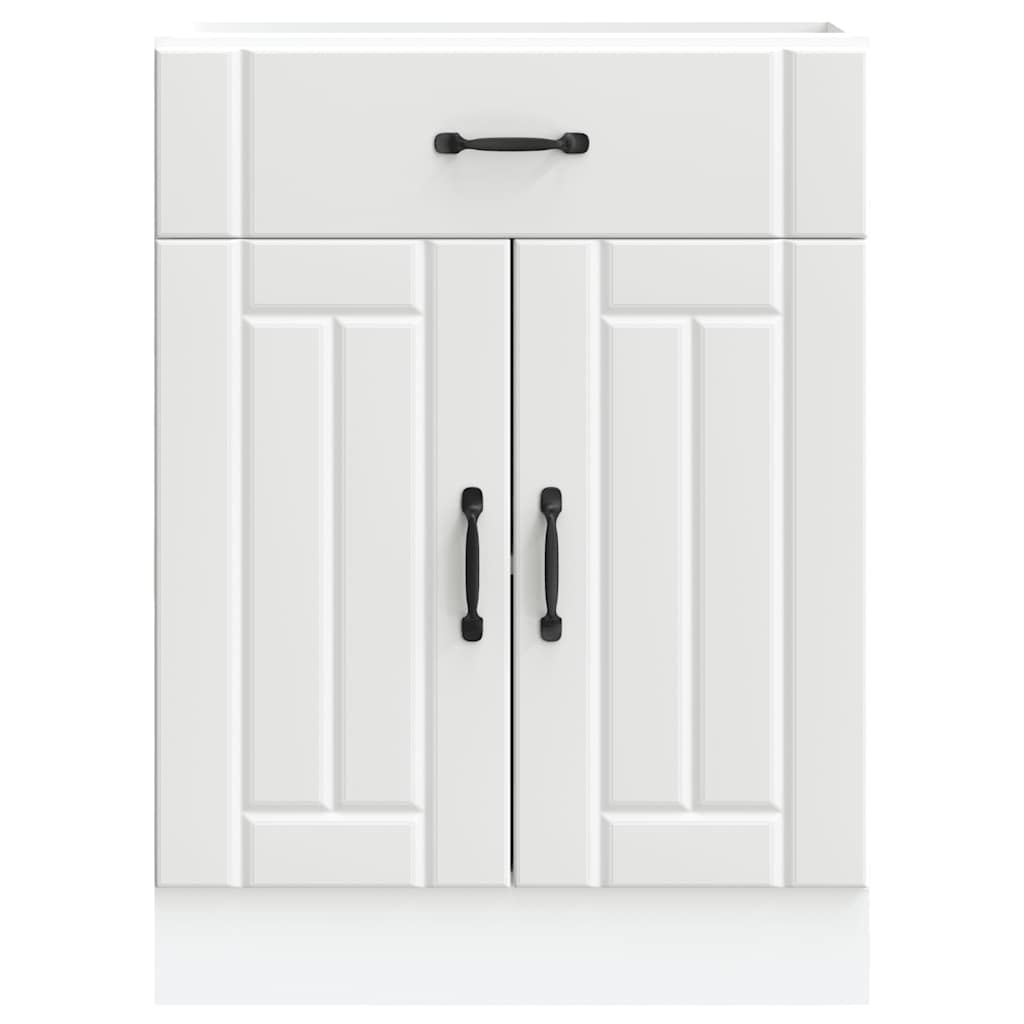 vidaXL Kitchen Base Cabinet Lucca White Engineered Wood