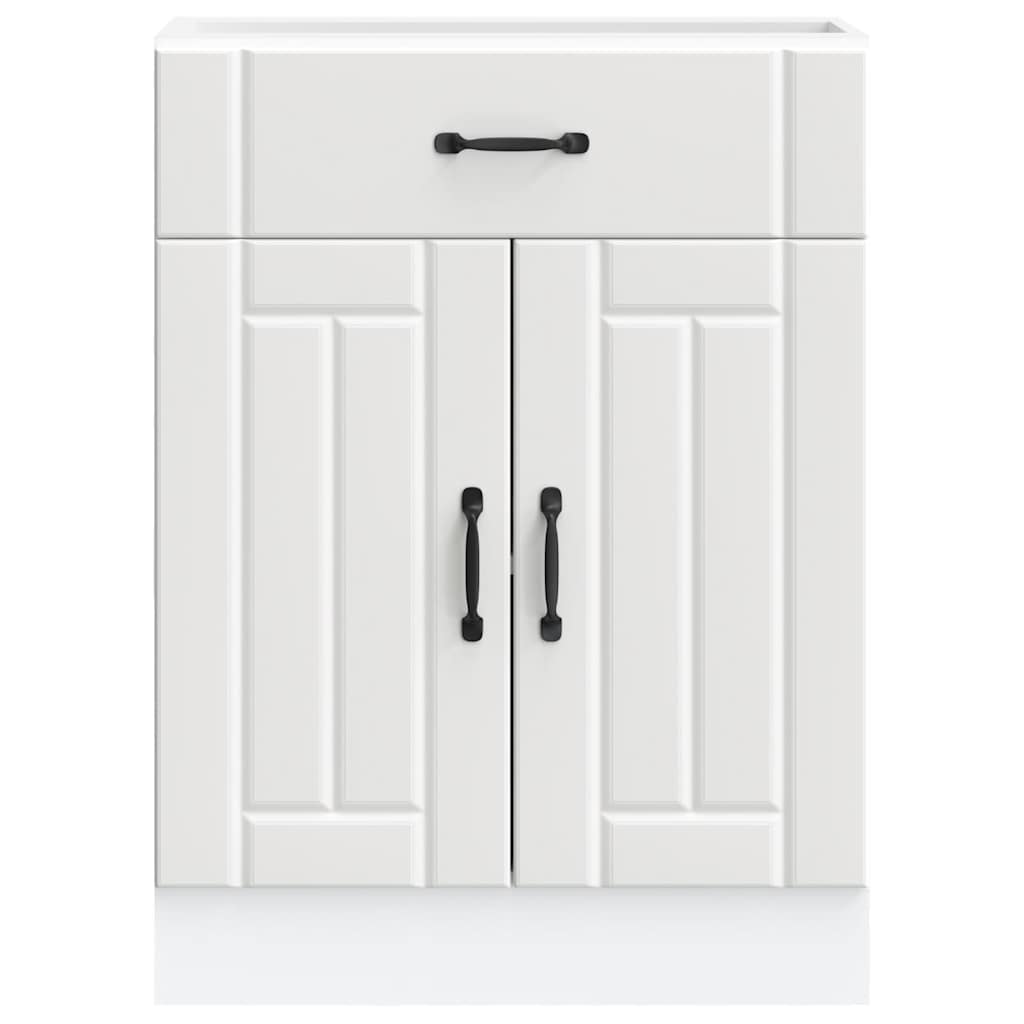 Kitchen Base Cabinet "Lucca" White Engineered Wood