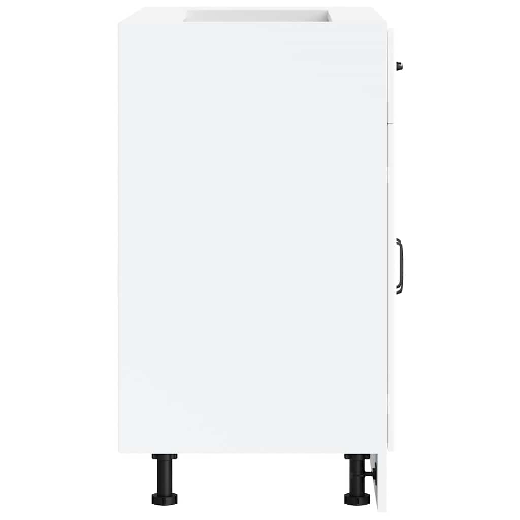 Kitchen Base Cabinet "Lucca" White Engineered Wood