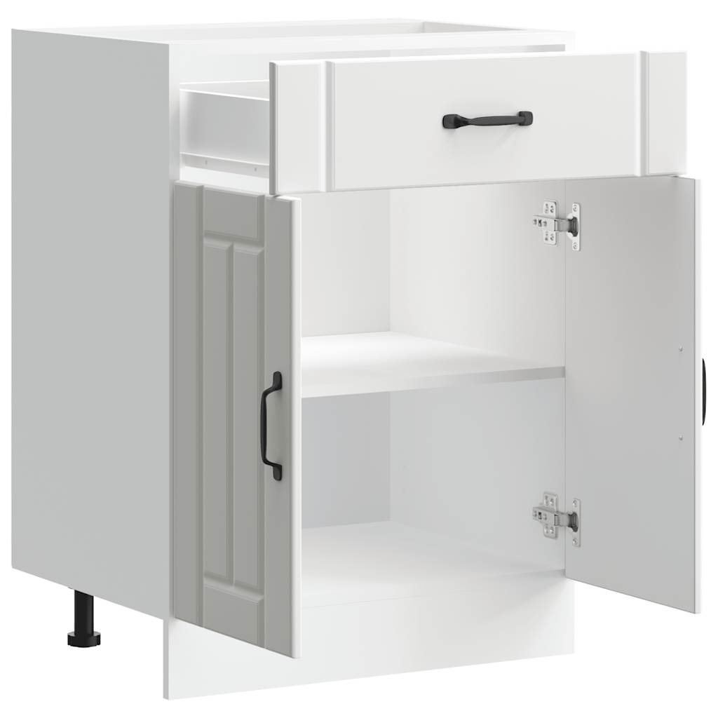 Kitchen Base Cabinet "Lucca" White Engineered Wood