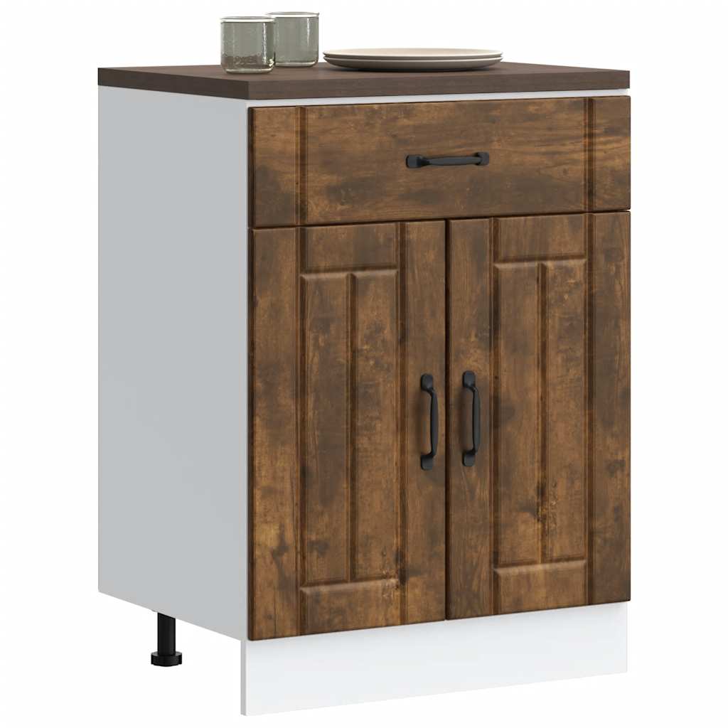 vidaXL Kitchen Base Cabinet Lucca Smoked Oak Engineered Wood