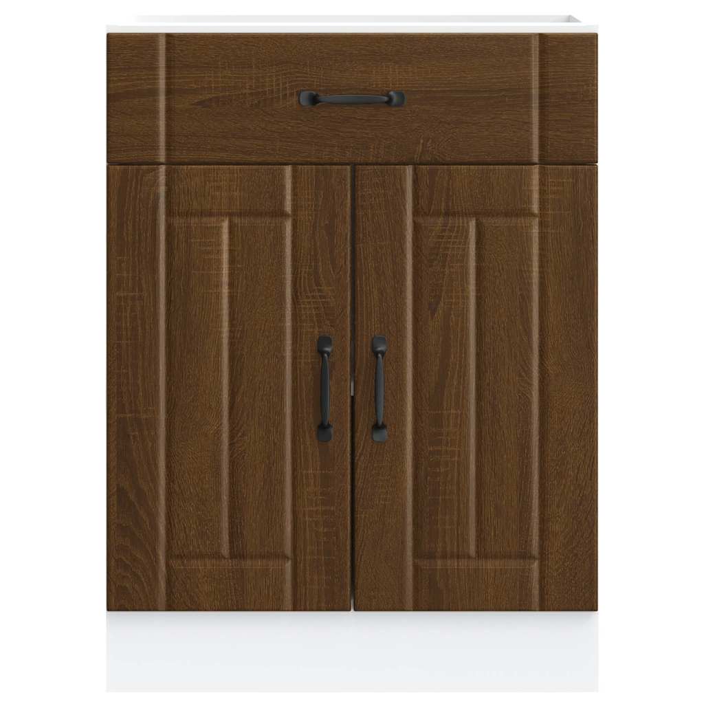 vidaXL Kitchen Base Cabinet Lucca Brown Oak Engineered Wood