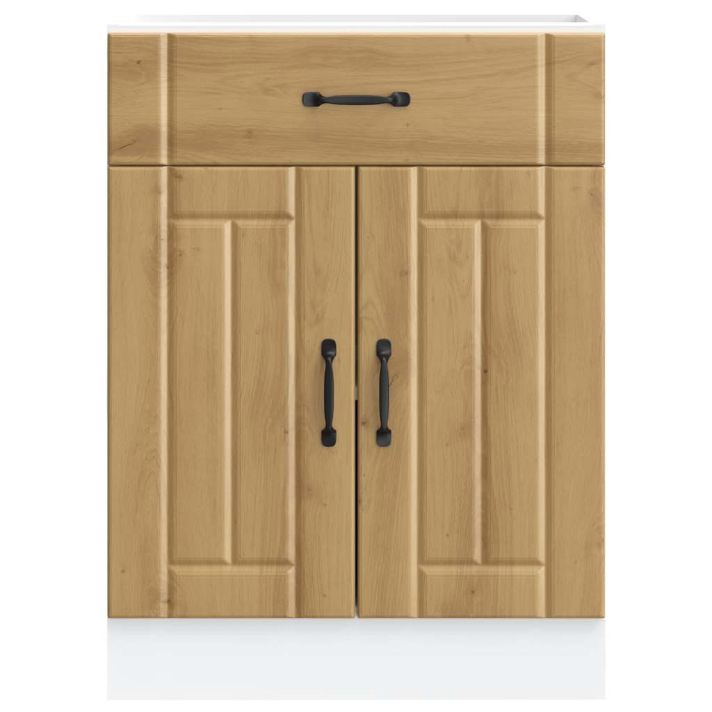 vidaXL Kitchen Base Cabinet Lucca Artisan Oak Engineered Wood