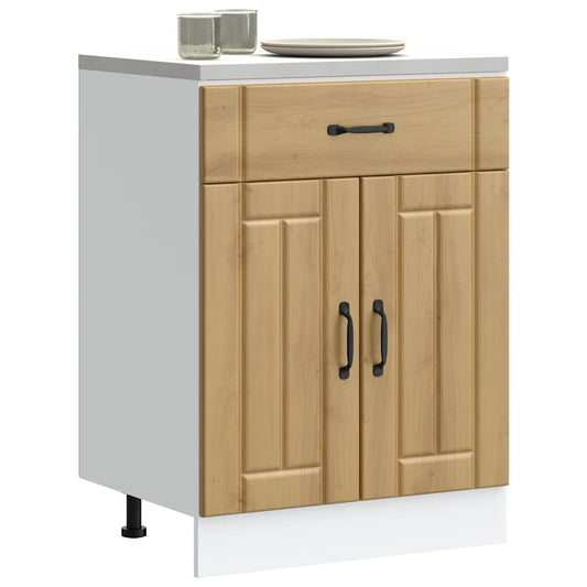 vidaXL Kitchen Base Cabinet Lucca Artisan Oak Engineered Wood