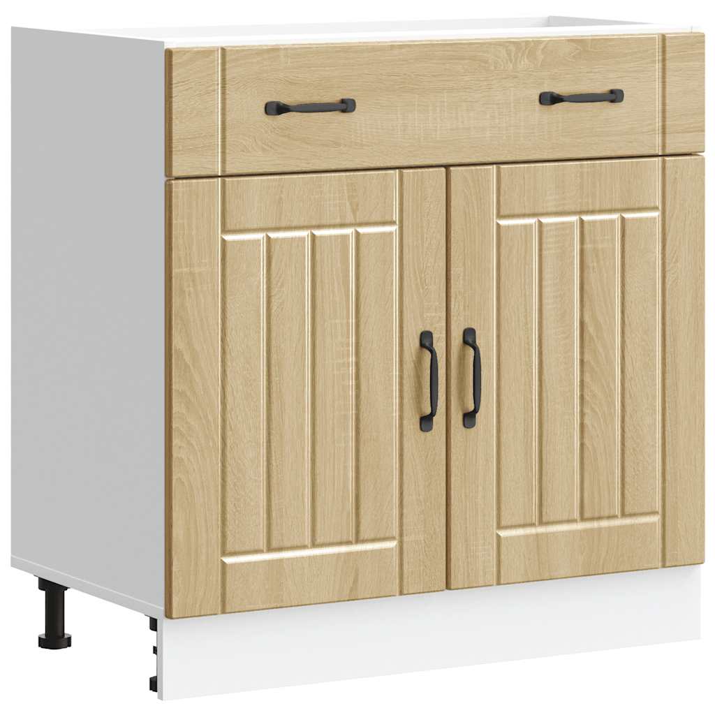 vidaXL Kitchen Base Cabinet Lucca Sonoma Oak Engineered Wood