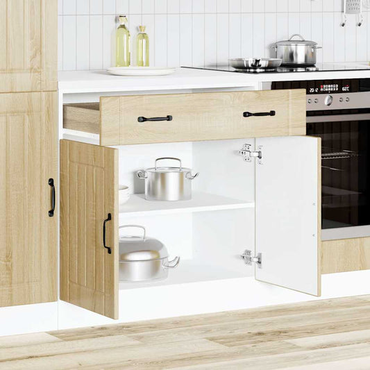 vidaXL Kitchen Base Cabinet Lucca Sonoma Oak Engineered Wood