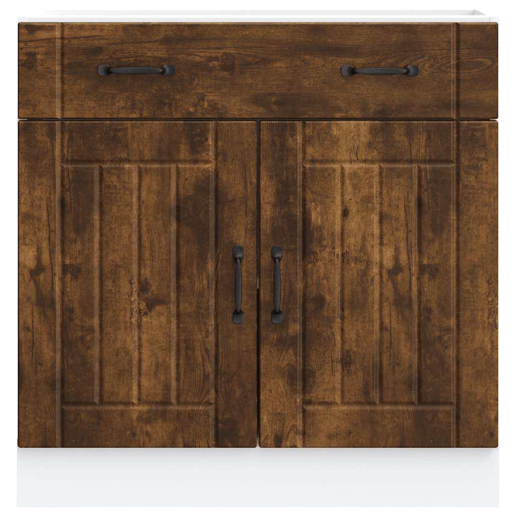 vidaXL Kitchen Base Cabinet Lucca Smoked Oak Engineered Wood