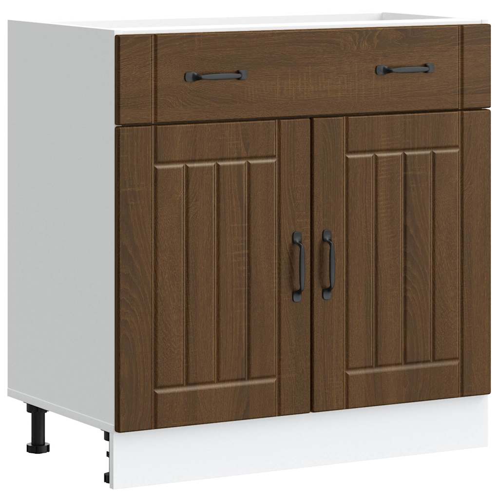 vidaXL Kitchen Base Cabinet Lucca Brown Oak Engineered Wood