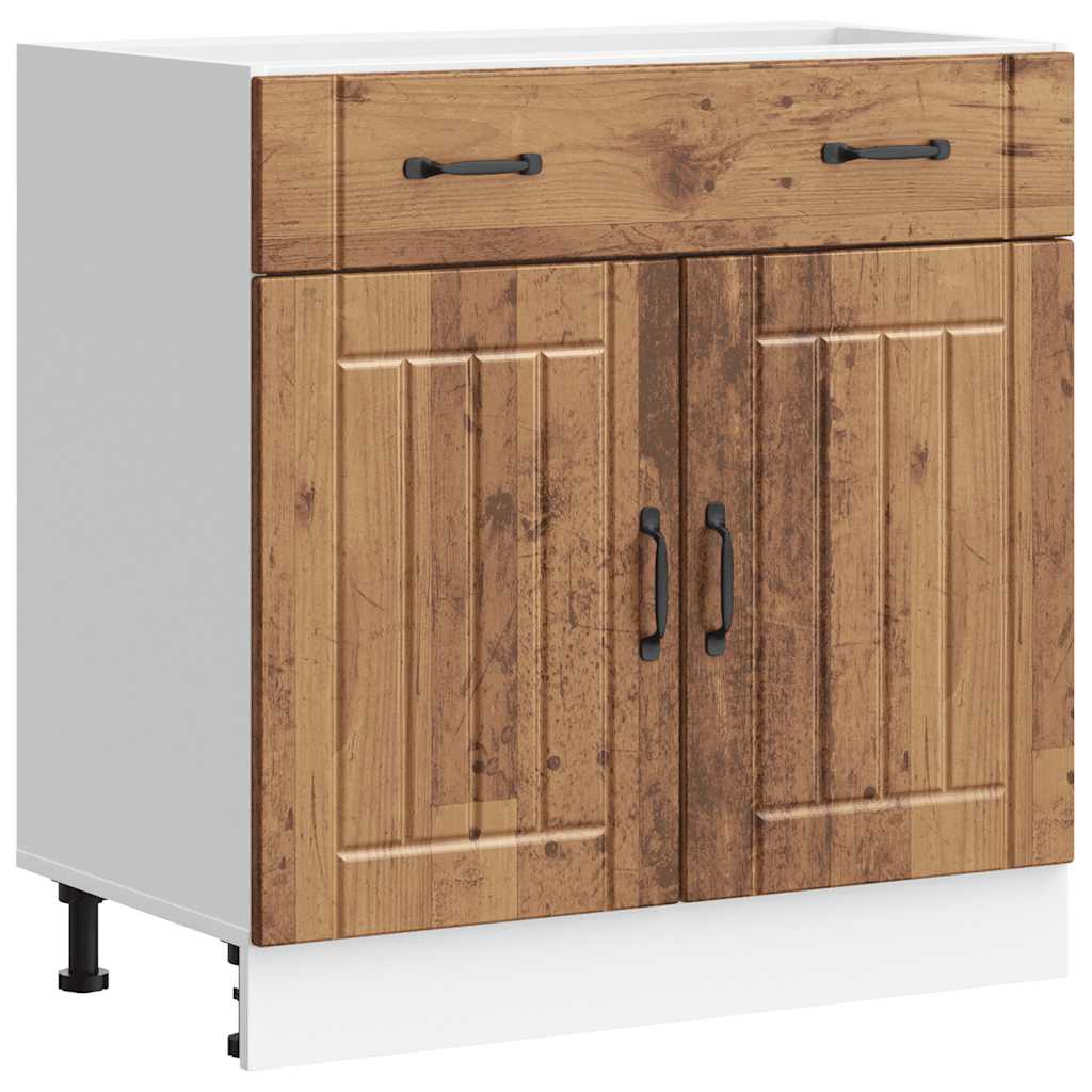 Kitchen Base Cabinet "Lucca" Old Wood Engineered Wood