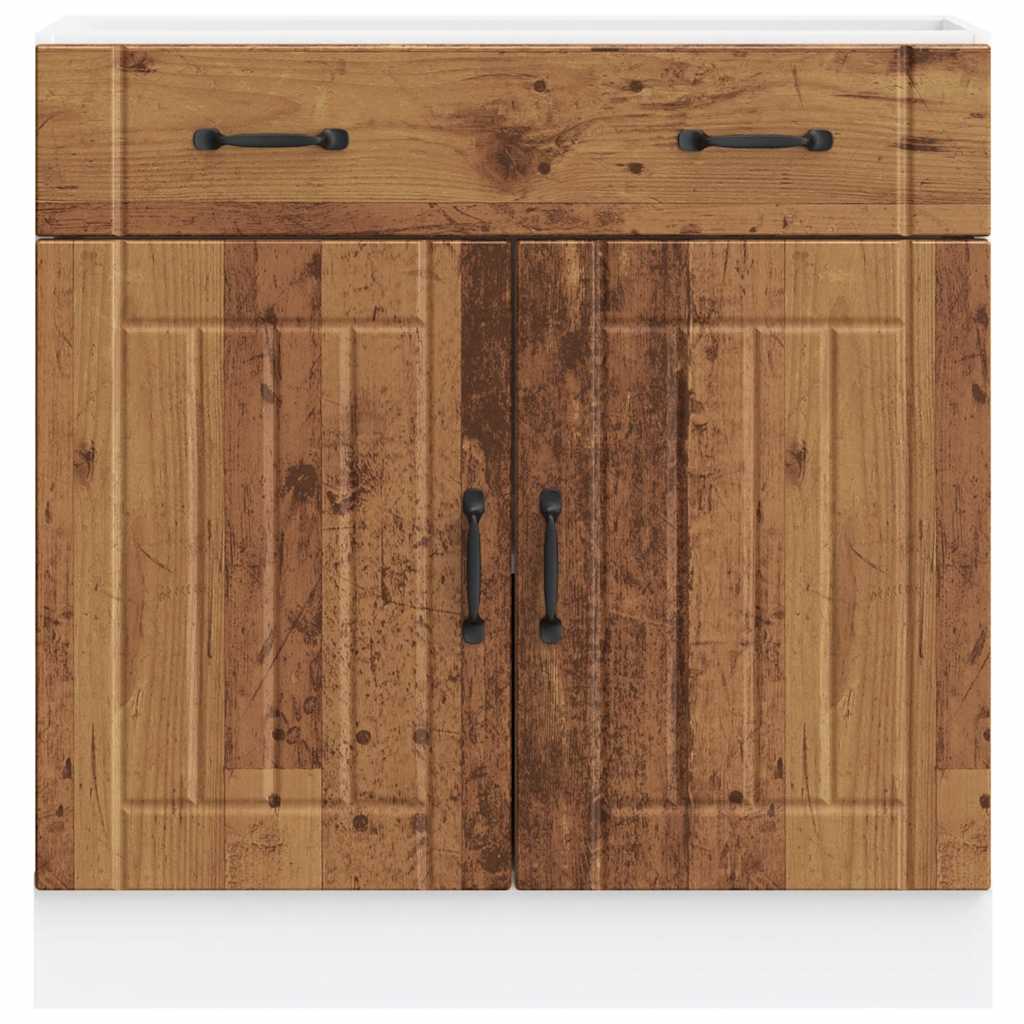 Kitchen Base Cabinet "Lucca" Old Wood Engineered Wood