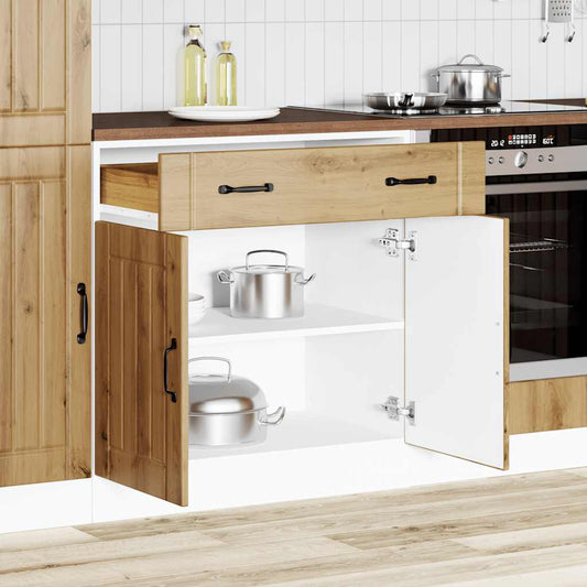 vidaXL Kitchen Base Cabinet Lucca Artisan Oak Engineered Wood