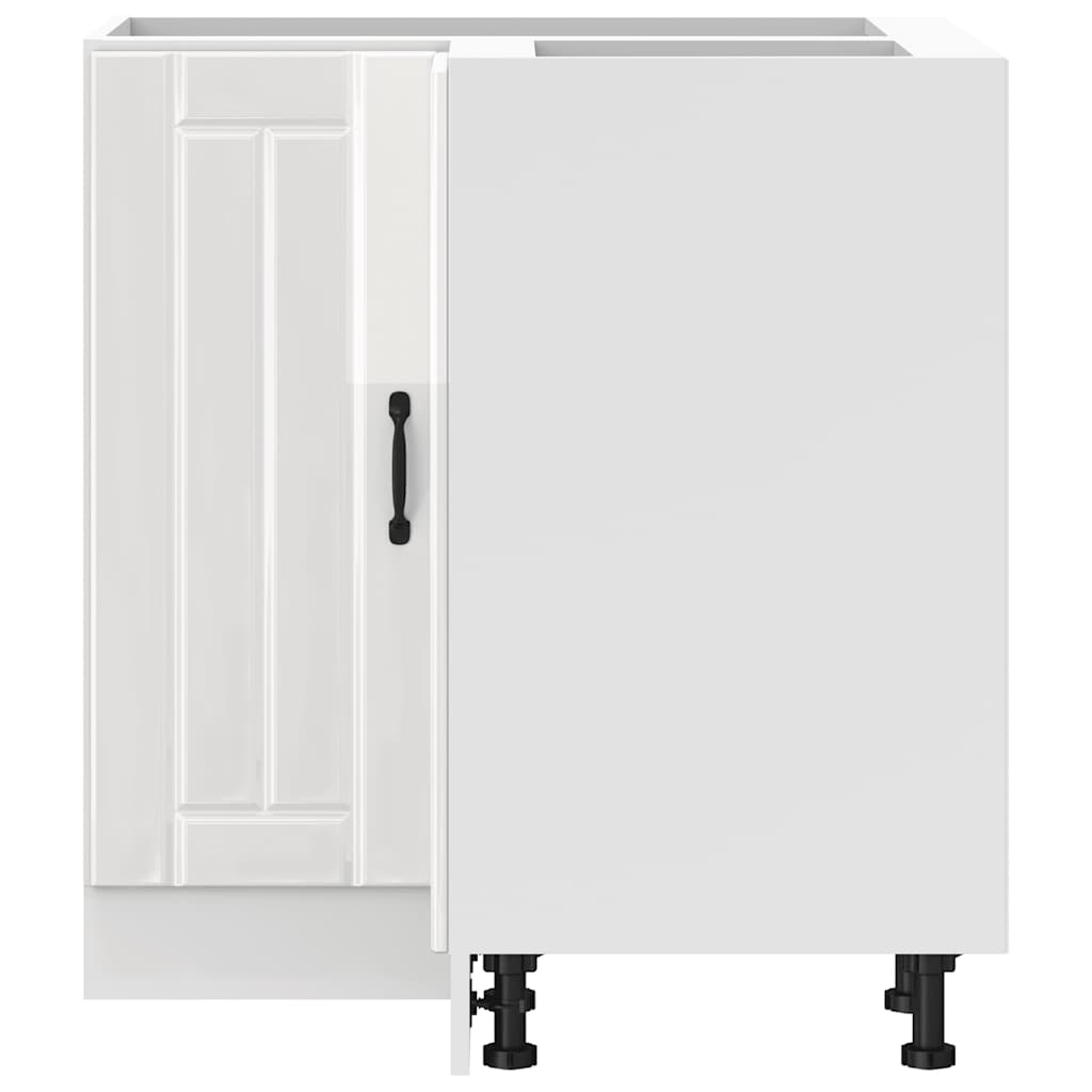Kitchen Corner Base Cabinet "Lucca" High Gloss White