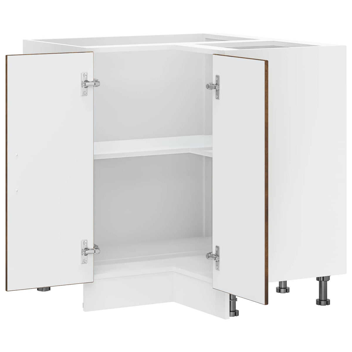 Kitchen Corner Base Cabinet "Lucca" Smoked Oak Engineered Wood