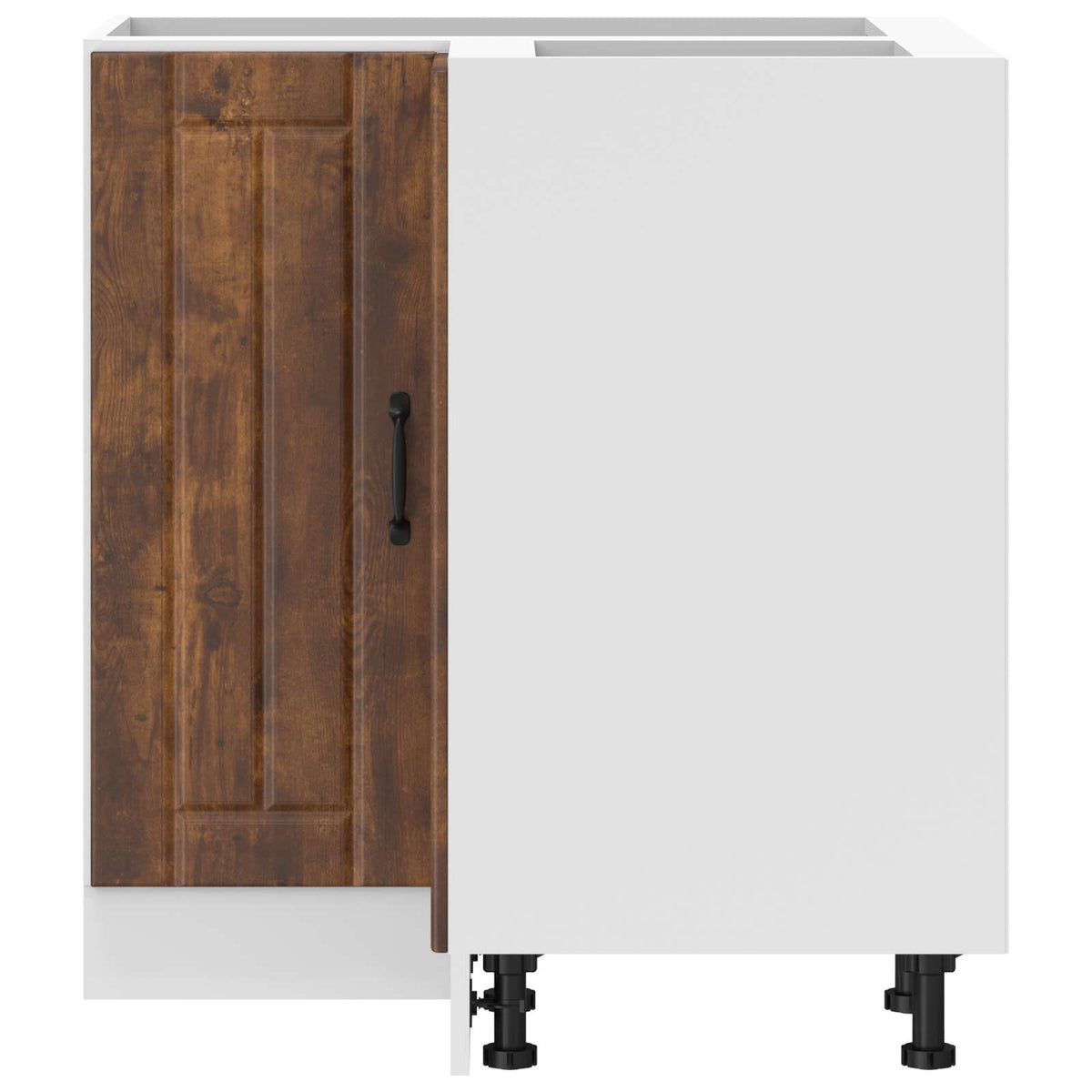 Kitchen Corner Base Cabinet "Lucca" Smoked Oak Engineered Wood