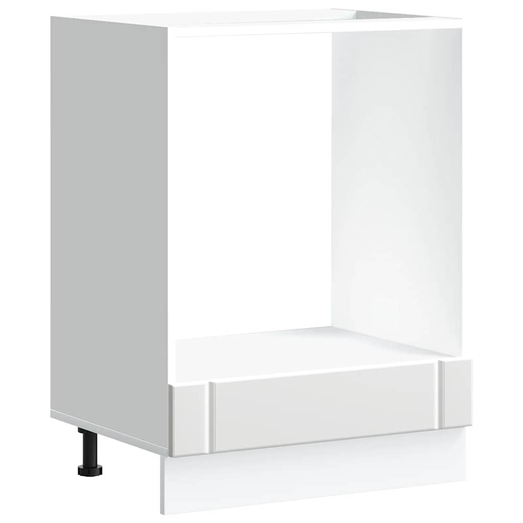 Oven Cabinet "Lucca" White Engineered Wood