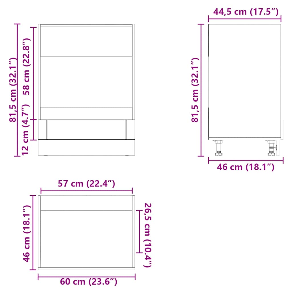 vidaXL Oven Cabinet Lucca White Engineered Wood