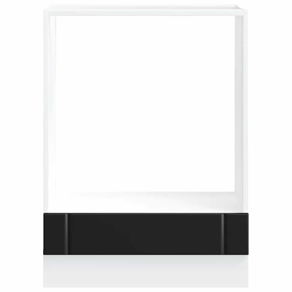 Oven Cabinet "Lucca" Black Engineered Wood