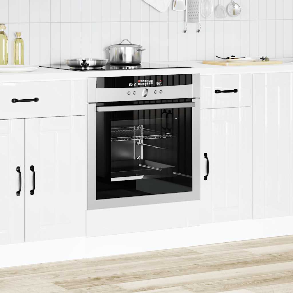 vidaXL Oven Cabinet Lucca High Gloss White Engineered Wood