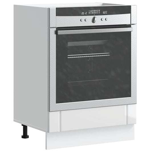 vidaXL Oven Cabinet Lucca High Gloss White Engineered Wood