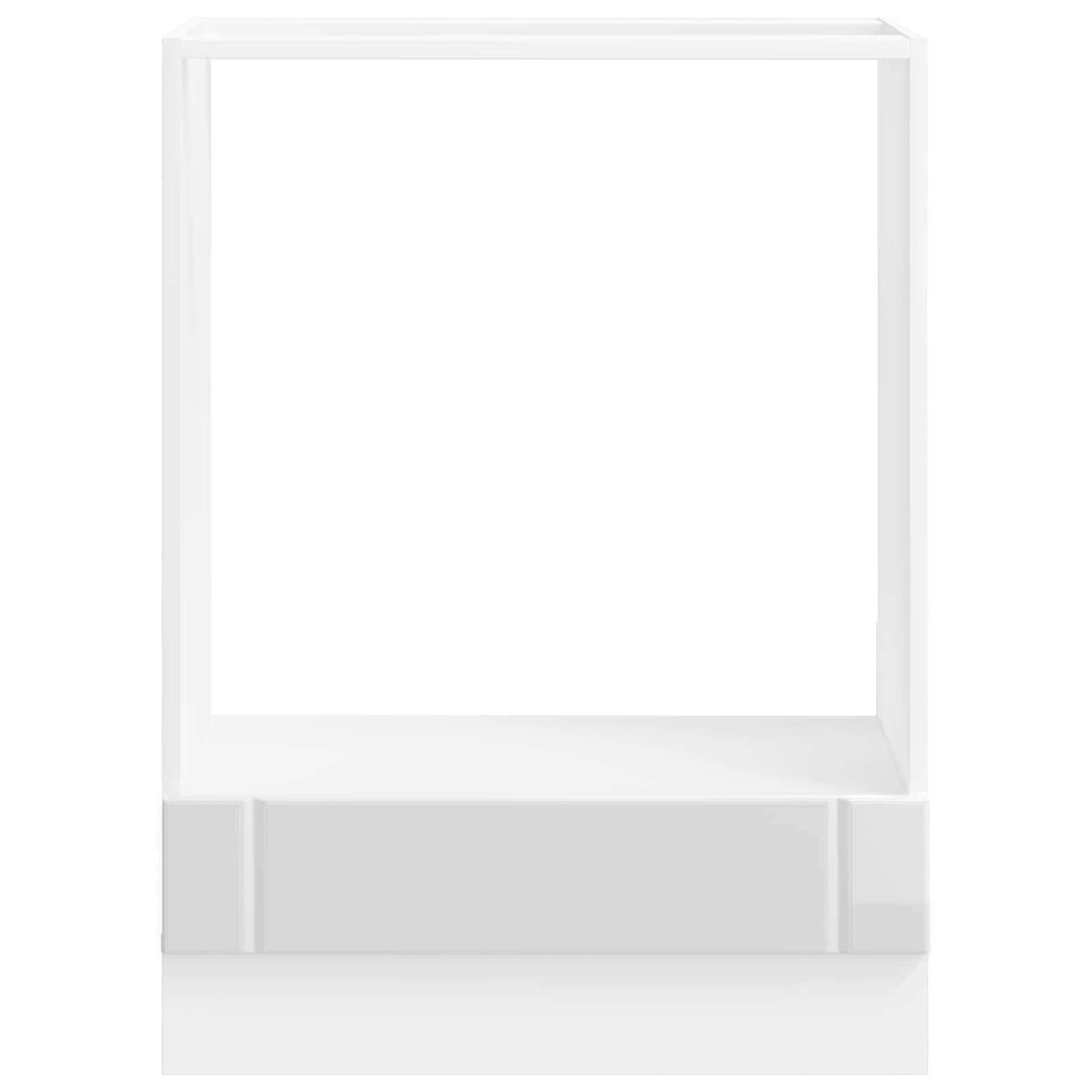Oven Cabinet "Lucca" High Gloss White Engineered Wood