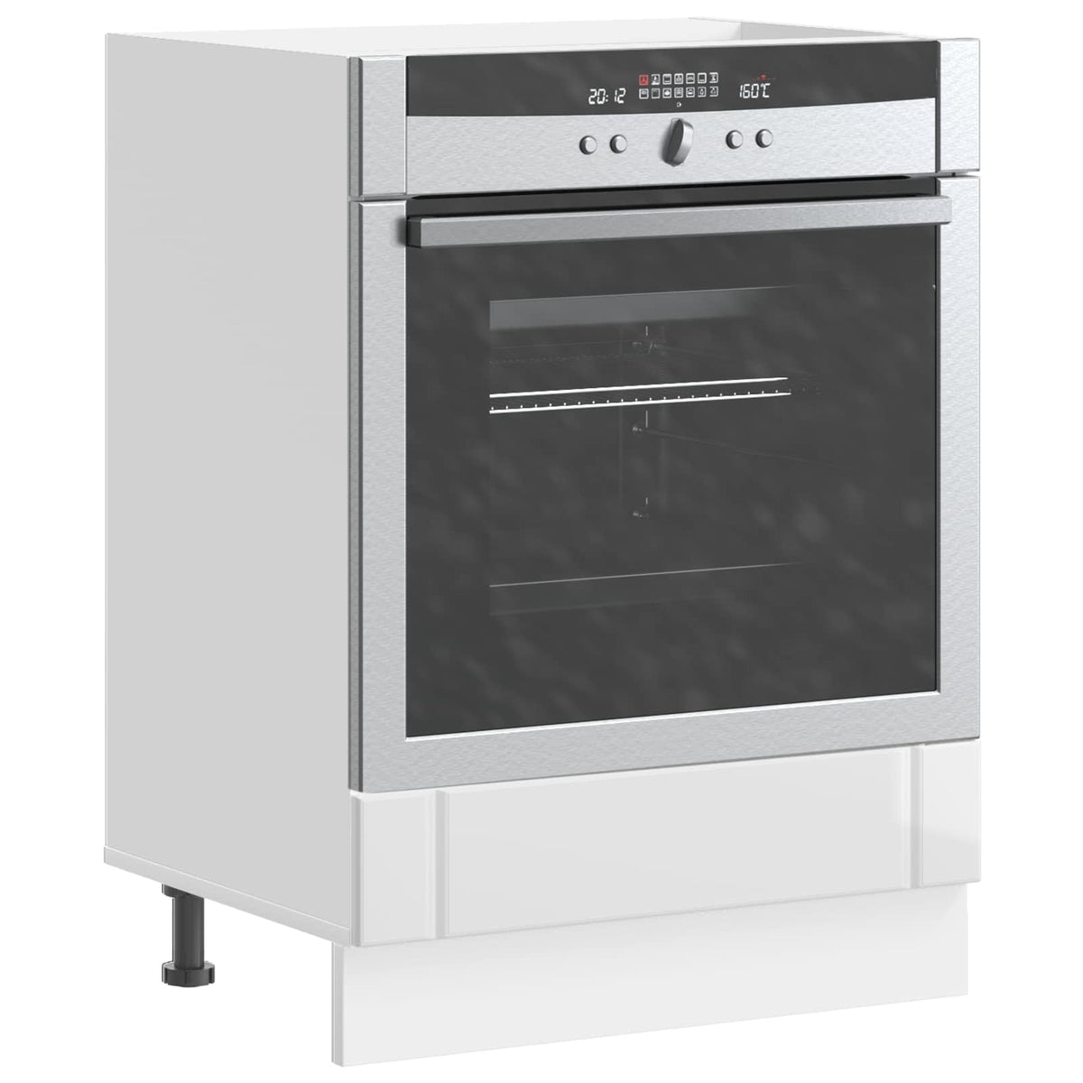 Oven Cabinet "Lucca" High Gloss White Engineered Wood