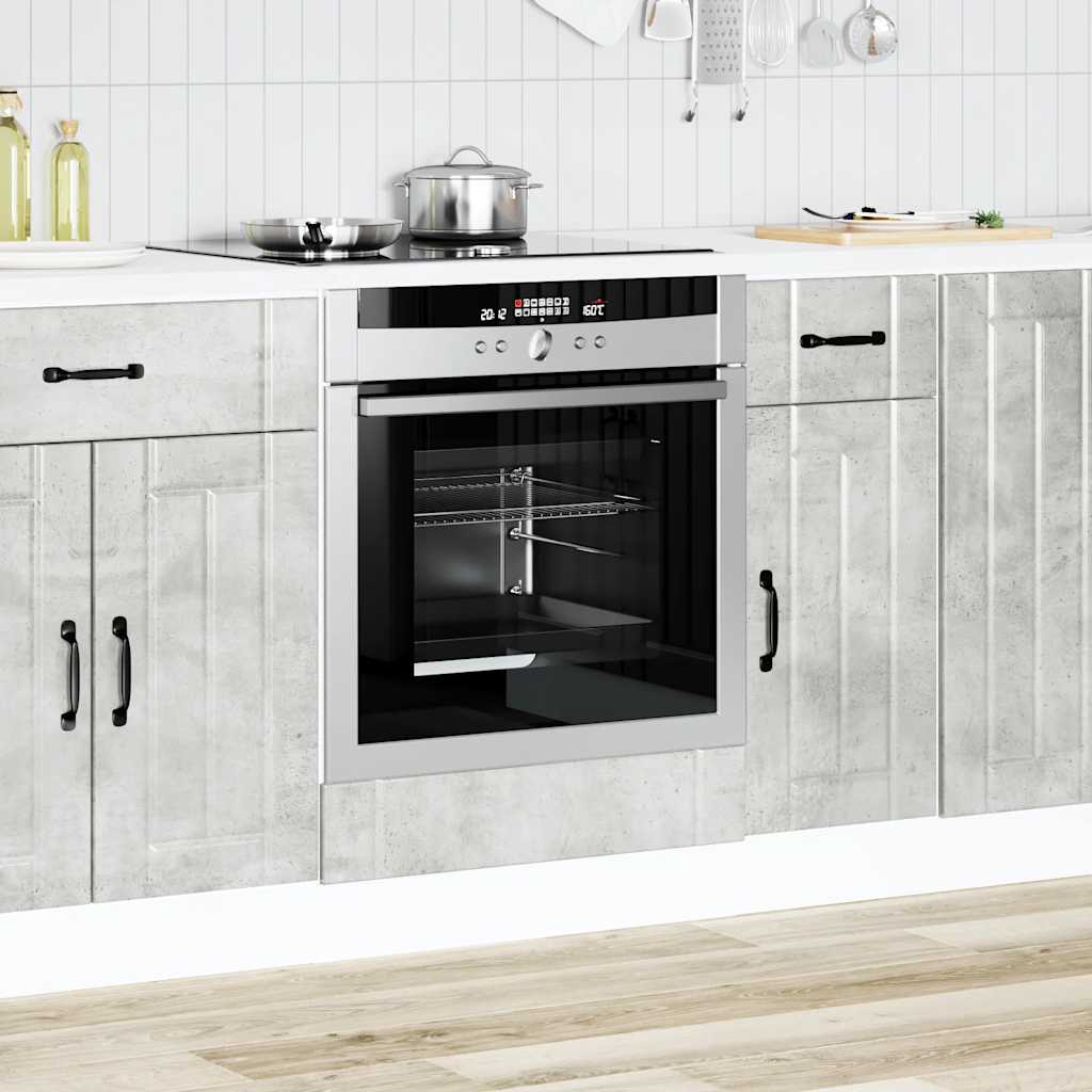 vidaXL Oven Cabinet Lucca Concrete Grey Engineered Wood