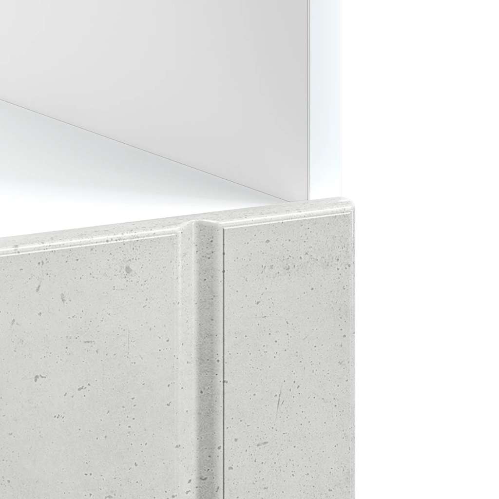 Oven Cabinet "Lucca" Concrete Grey Engineered Wood
