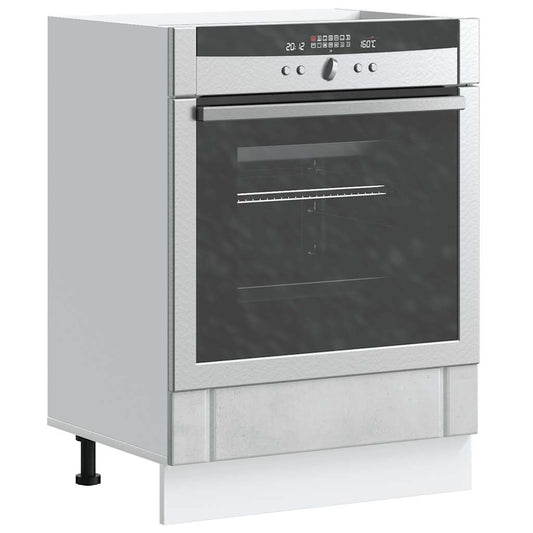 vidaXL Oven Cabinet Lucca Concrete Grey Engineered Wood