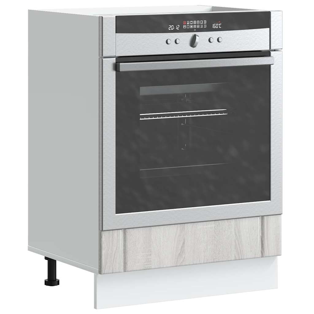 vidaXL Oven Cabinet Lucca Grey Sonoma Engineered Wood