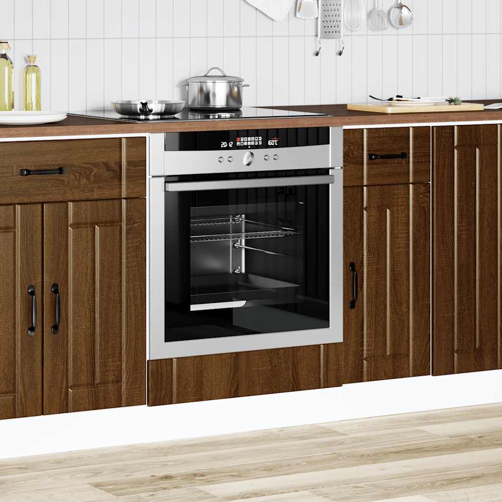 vidaXL Oven Cabinet Lucca Brown Oak Engineered Wood